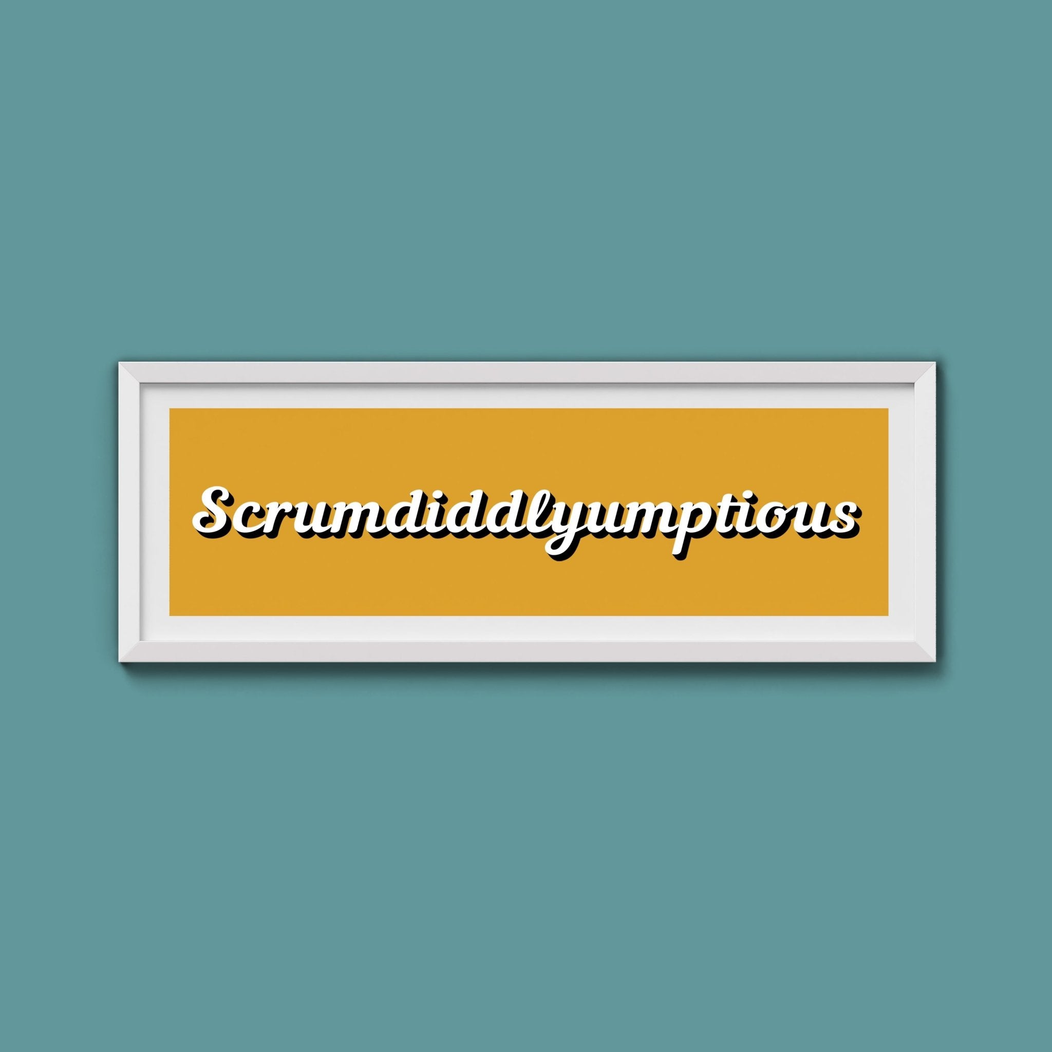 Scrumdiddlyumptious Framed Print - Above The Door