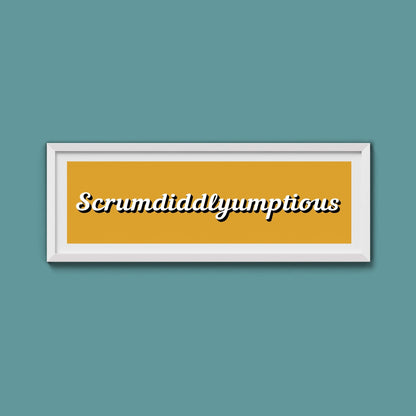 Scrumdiddlyumptious Framed Print - Above The Door