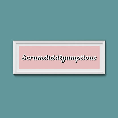 Scrumdiddlyumptious Framed Print - Above The Door