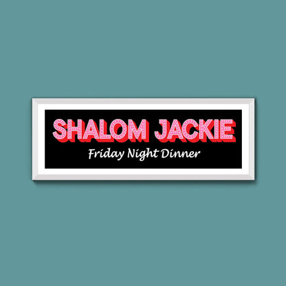 Shalom Jackie Framed Print (New Style) - Above The Door