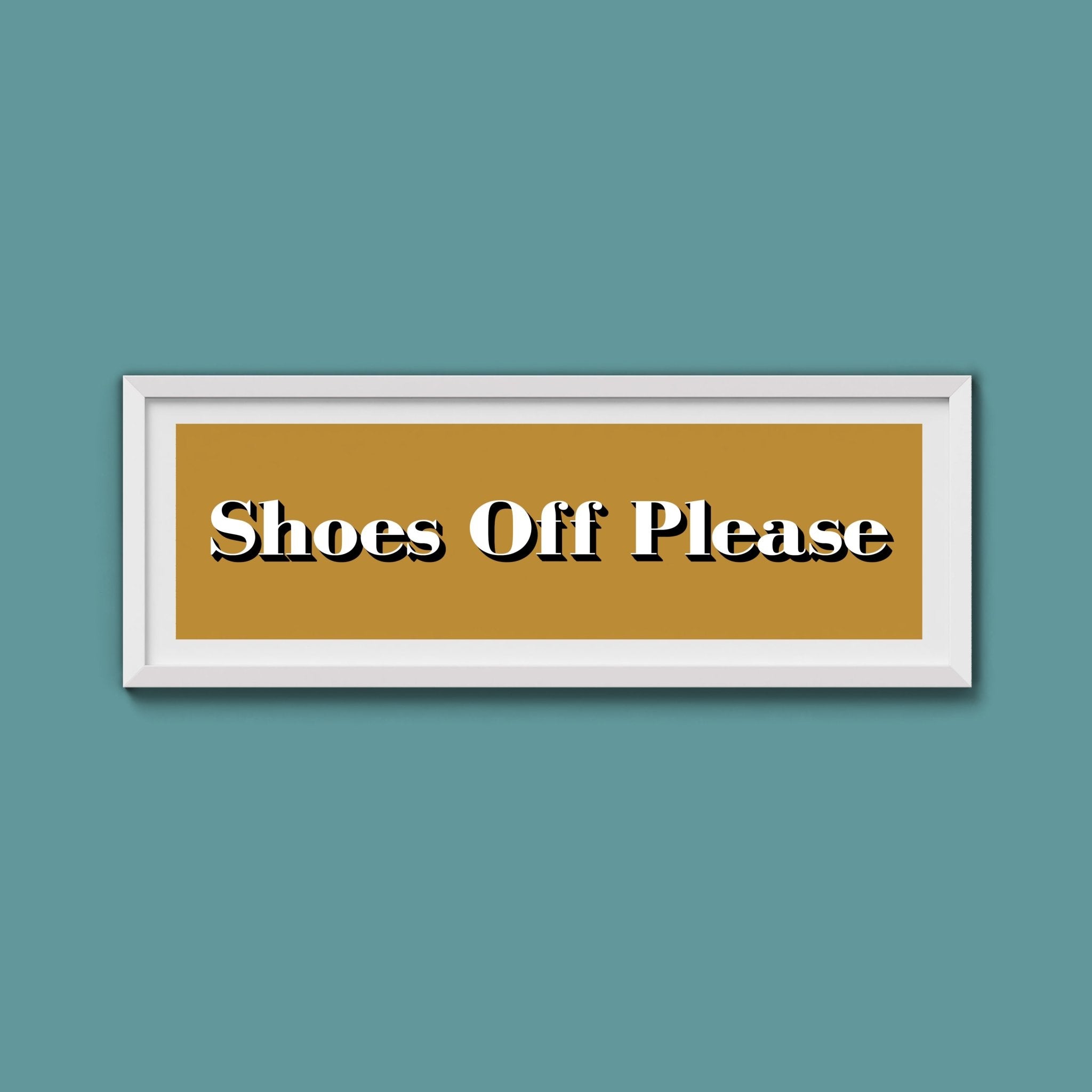 Shoes Off Please Print - Above The Door