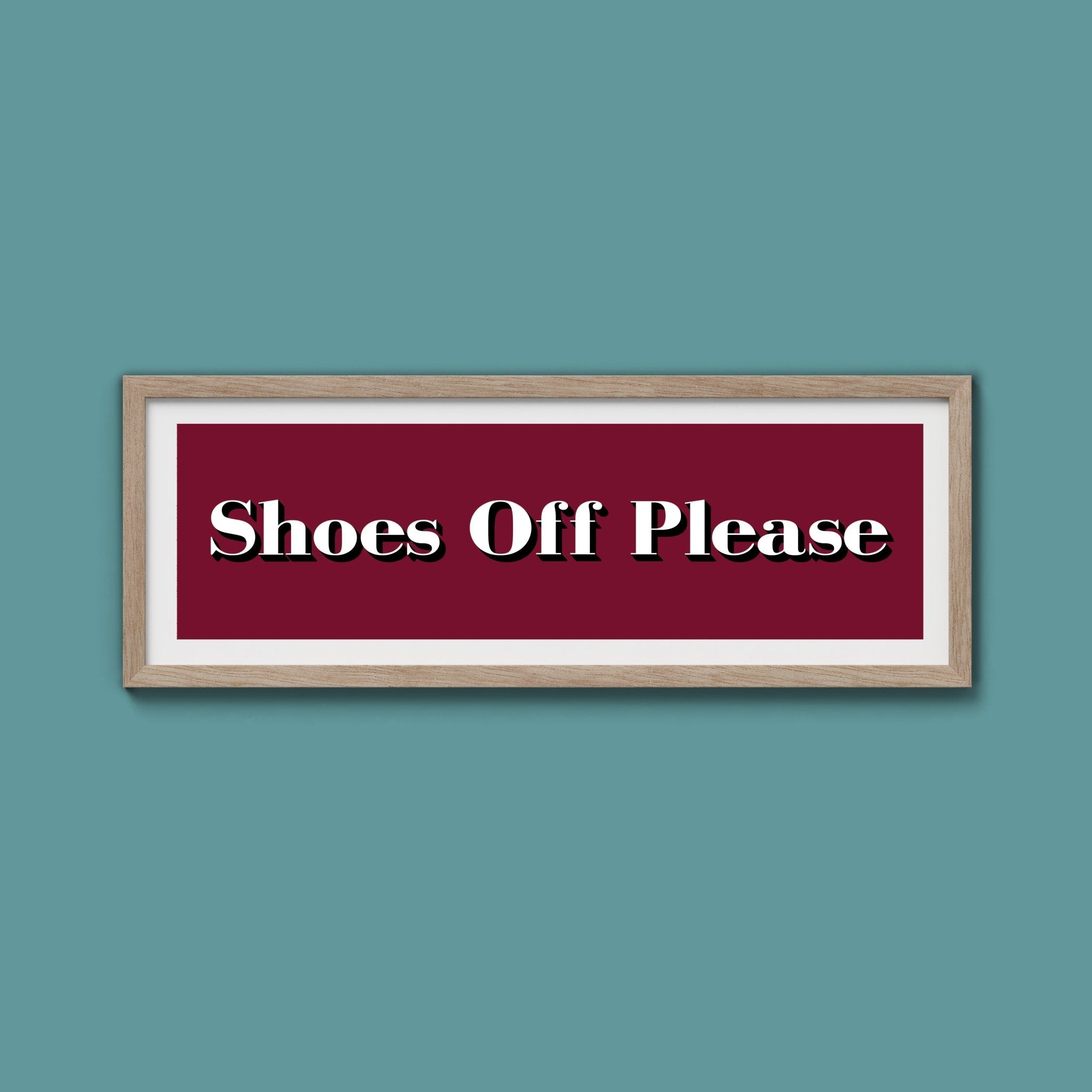 Shoes Off Please Print - Above The Door