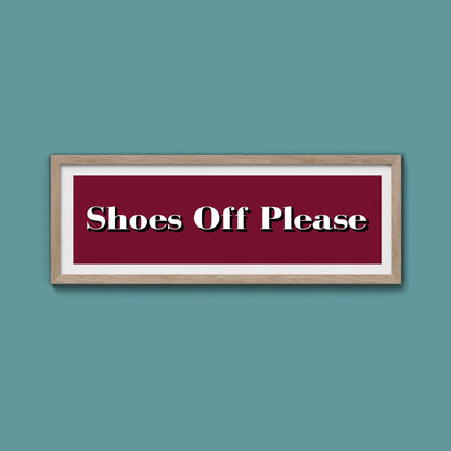 Shoes Off Please Print - Above The Door