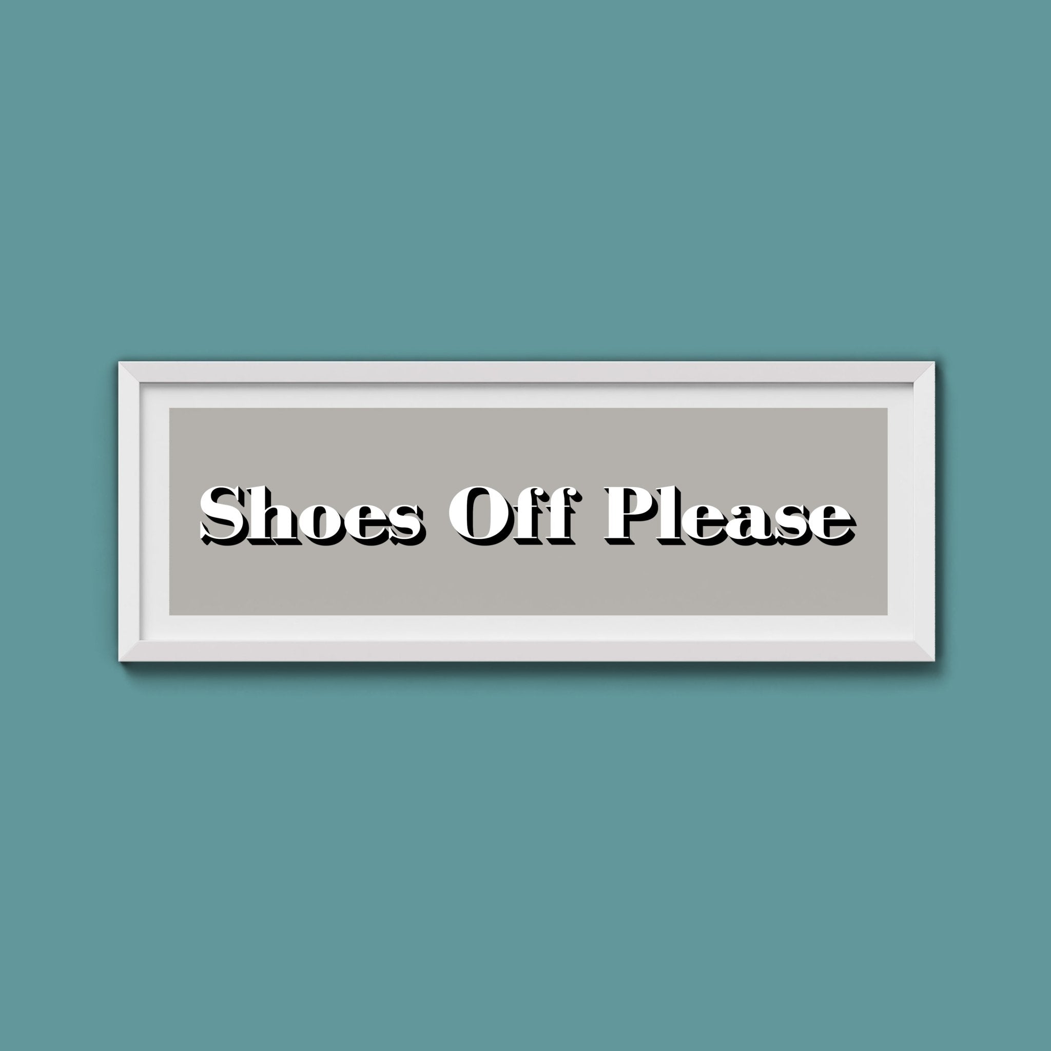 Shoes Off Please Print - Above The Door