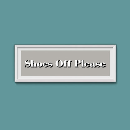 Shoes Off Please Print - Above The Door