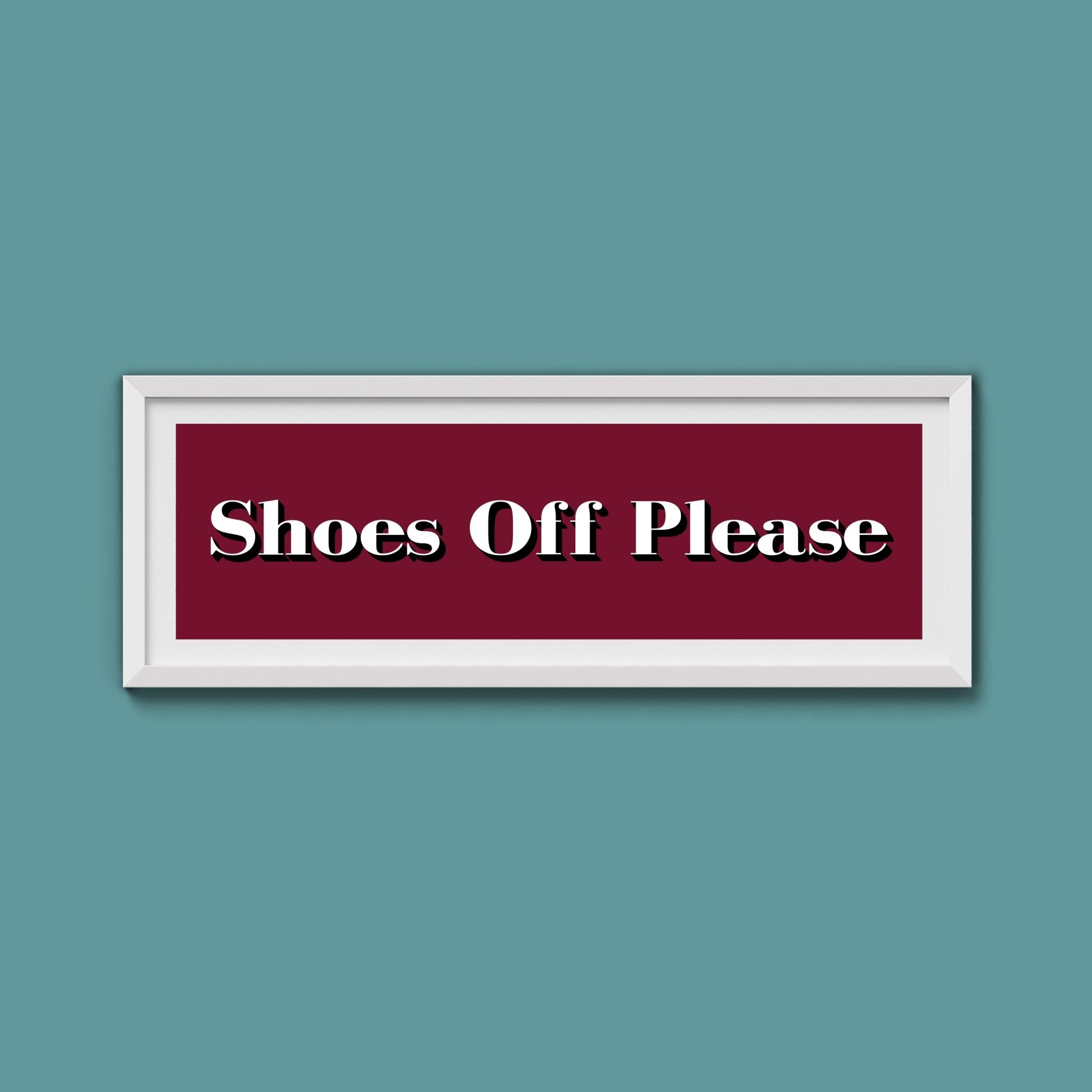 Shoes Off Please Print - Above The Door