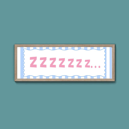 Snooze Zzzzz Framed Print - Above The Door