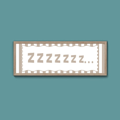 Snooze Zzzzz Framed Print - Above The Door
