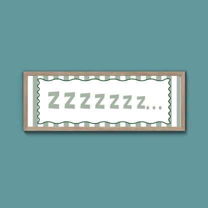 Snooze Zzzzz Framed Print - Above The Door
