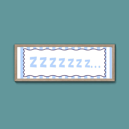 Snooze Zzzzz Framed Print - Above The Door