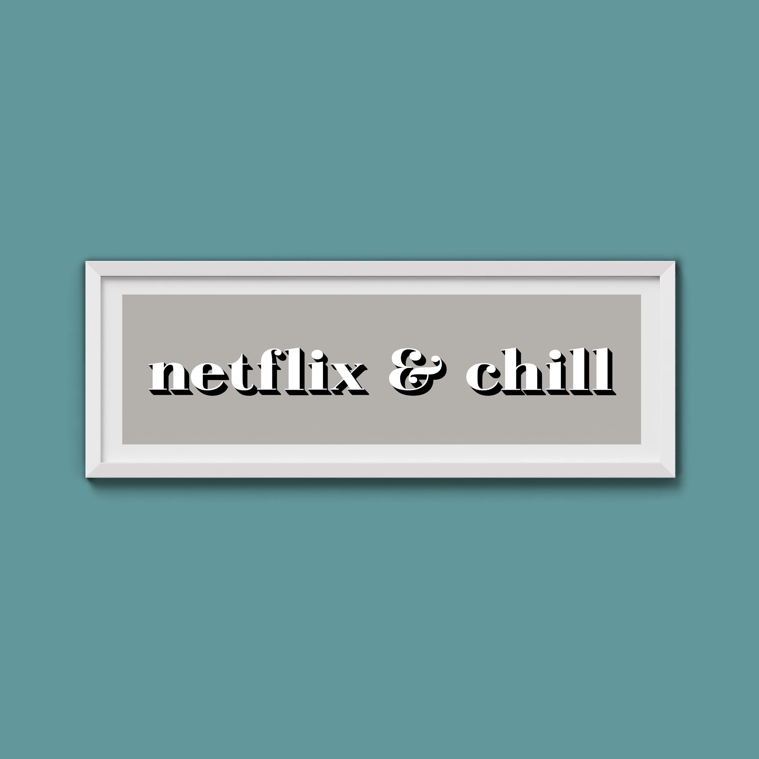 Netflix & Chill Framed Print
