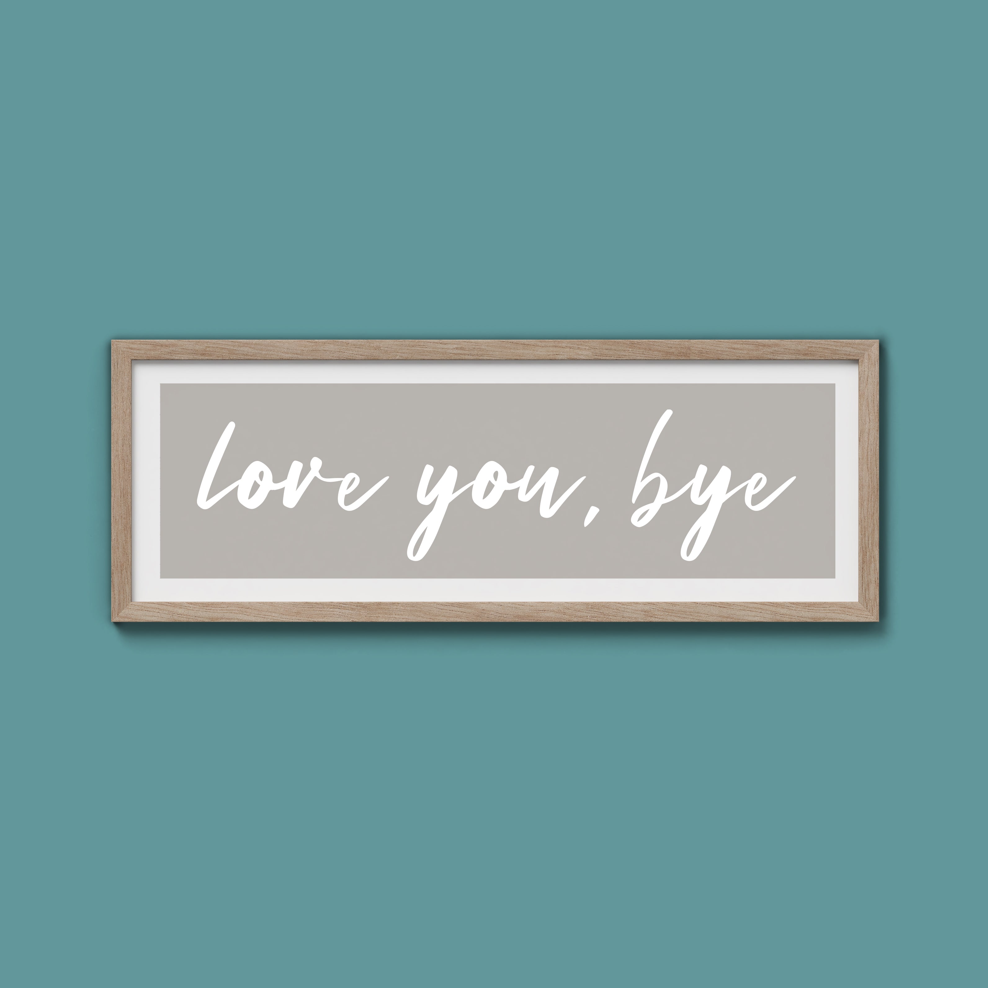 love you, bye Framed Print