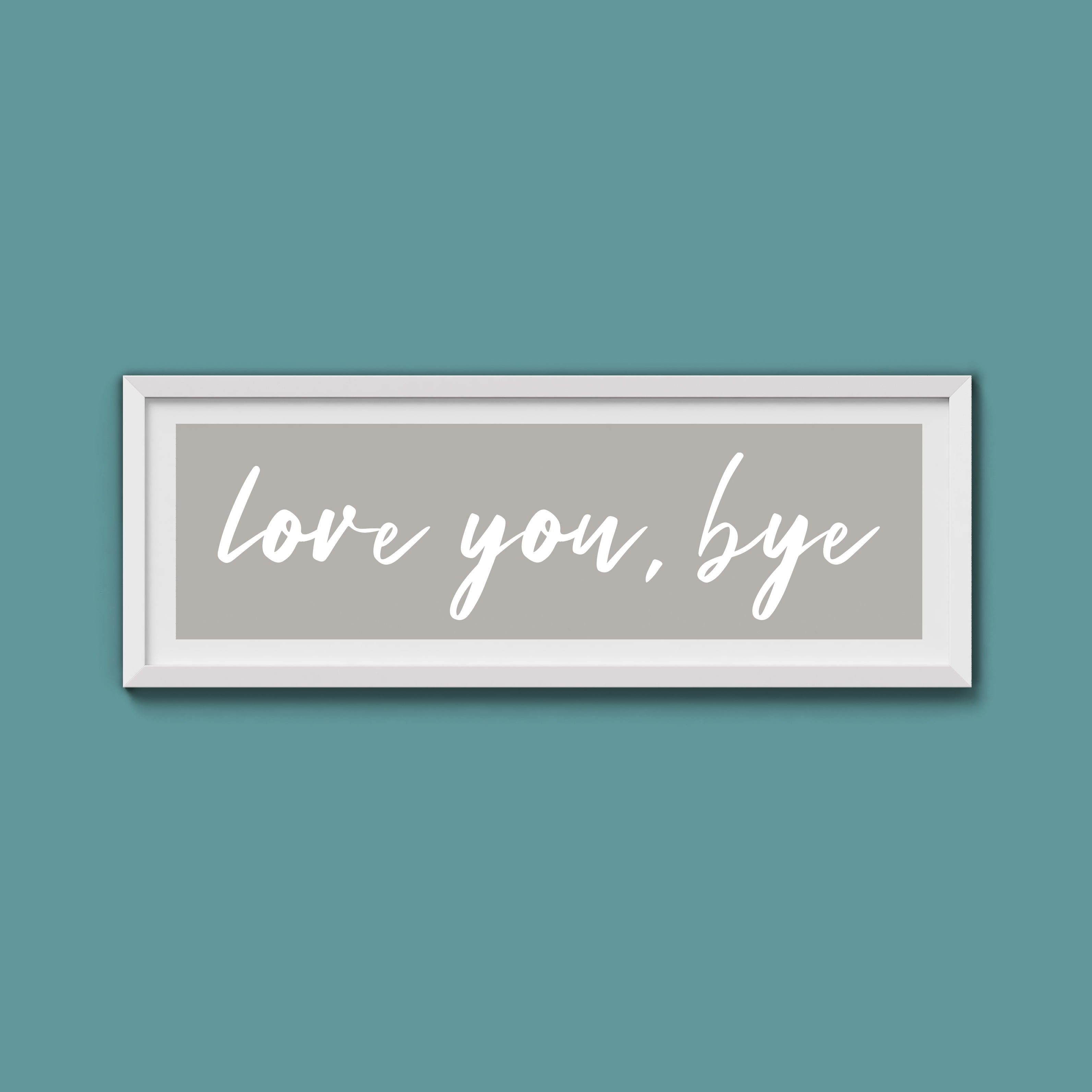 love you, bye Framed Print