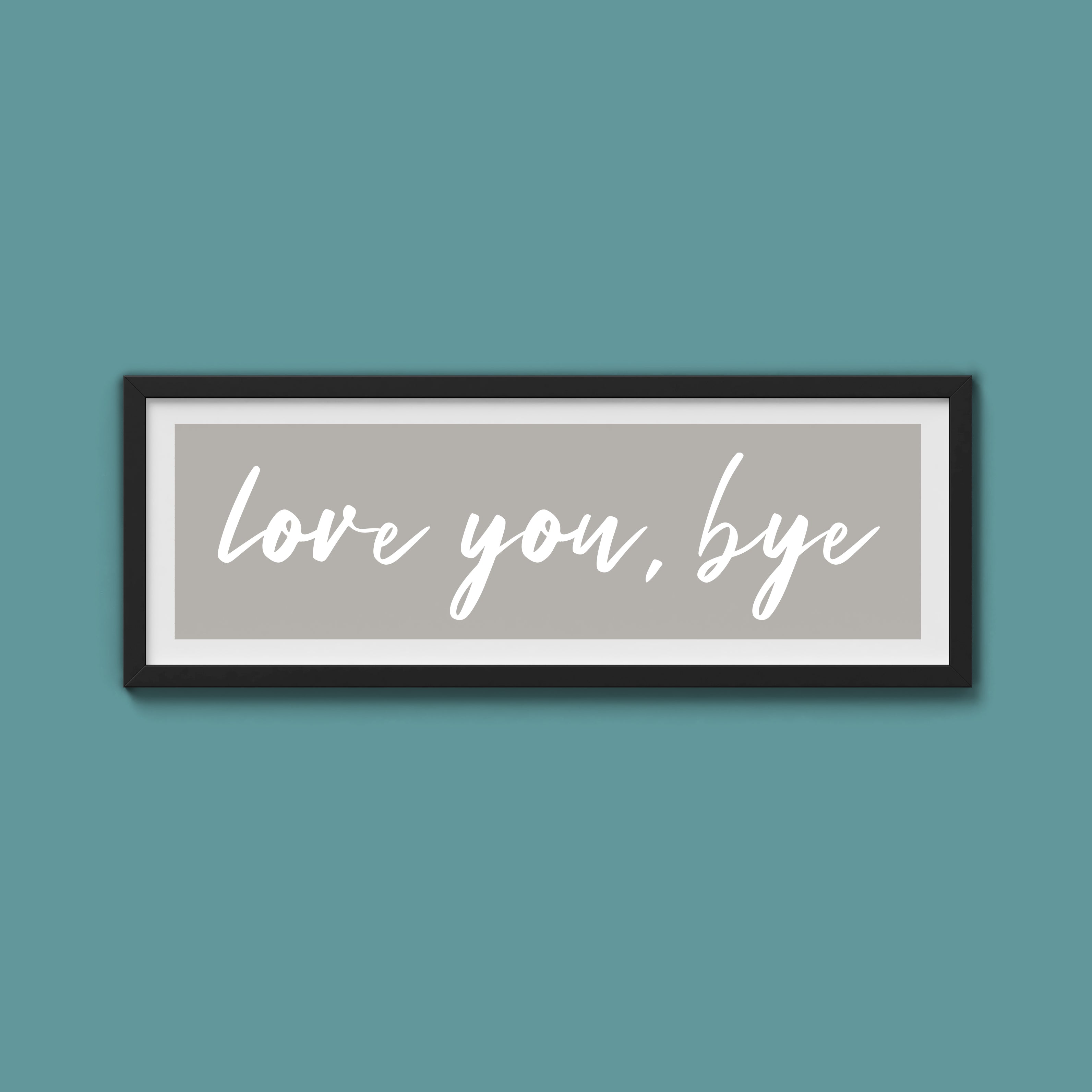 love you, bye Framed Print
