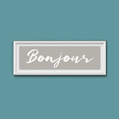 Bonjour Framed Print