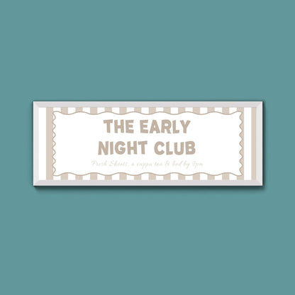 The Early Night Club Framed Print (New Style) - Above The Door