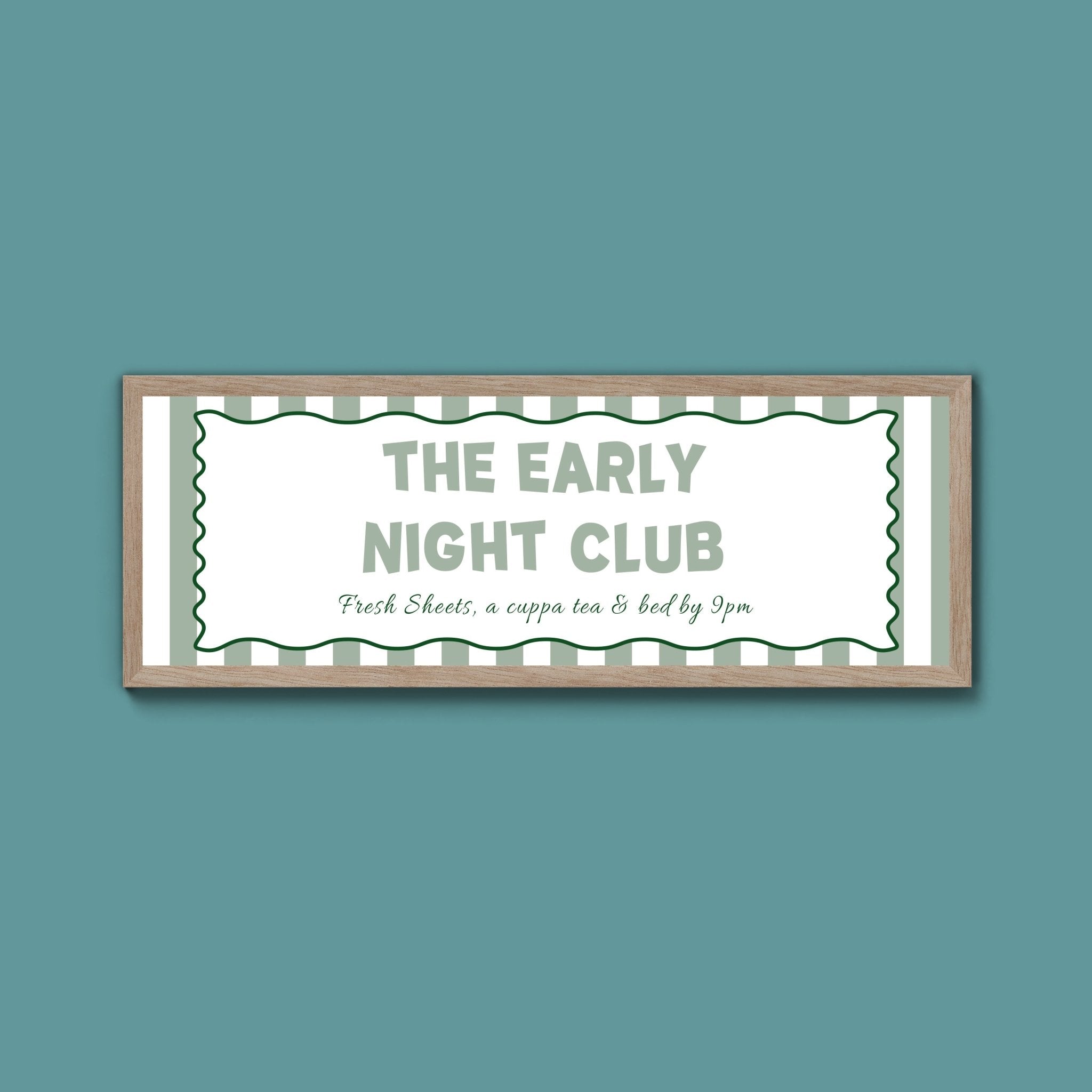 The Early Night Club Framed Print (New Style) - Above The Door