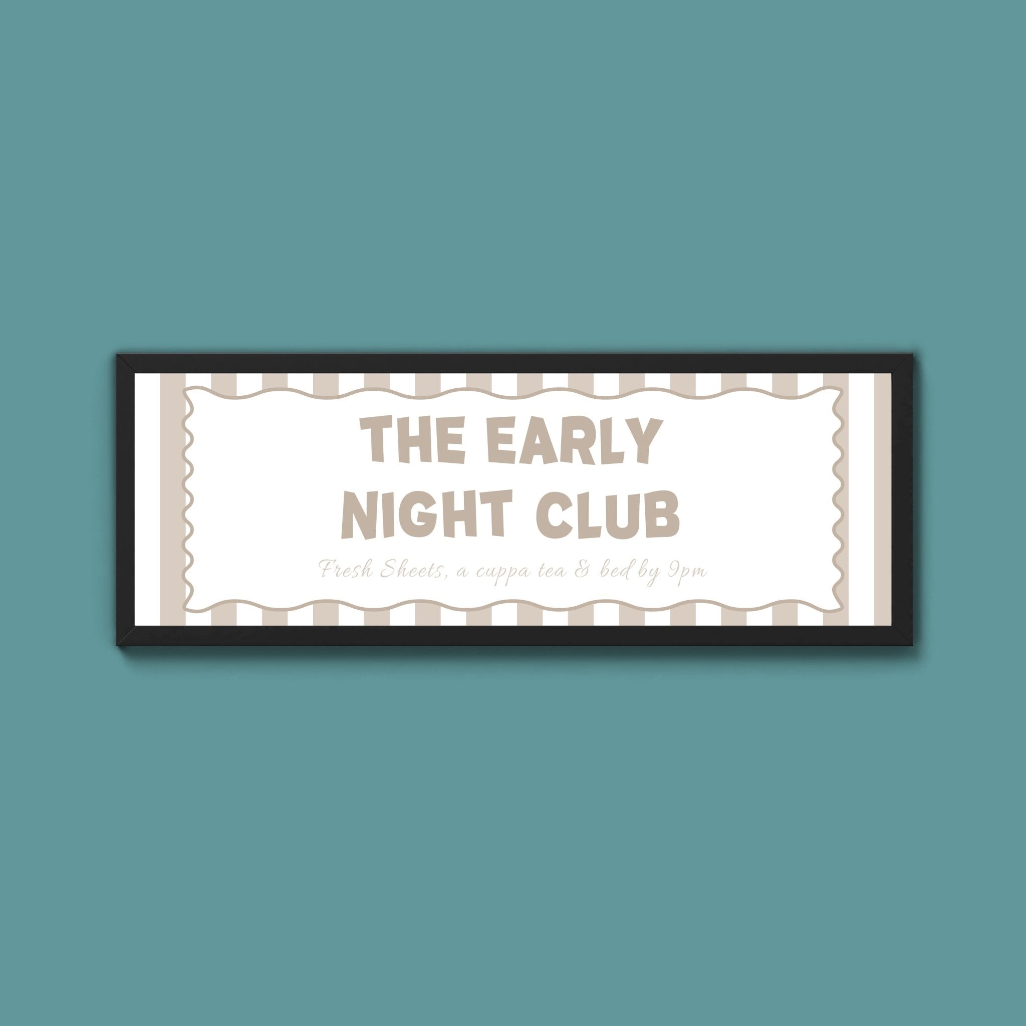The Early Night Club Framed Print (New Style) - Above The Door