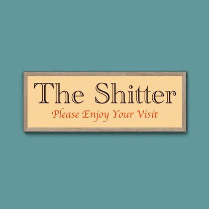 The Shitter Framed Print - Above The Door