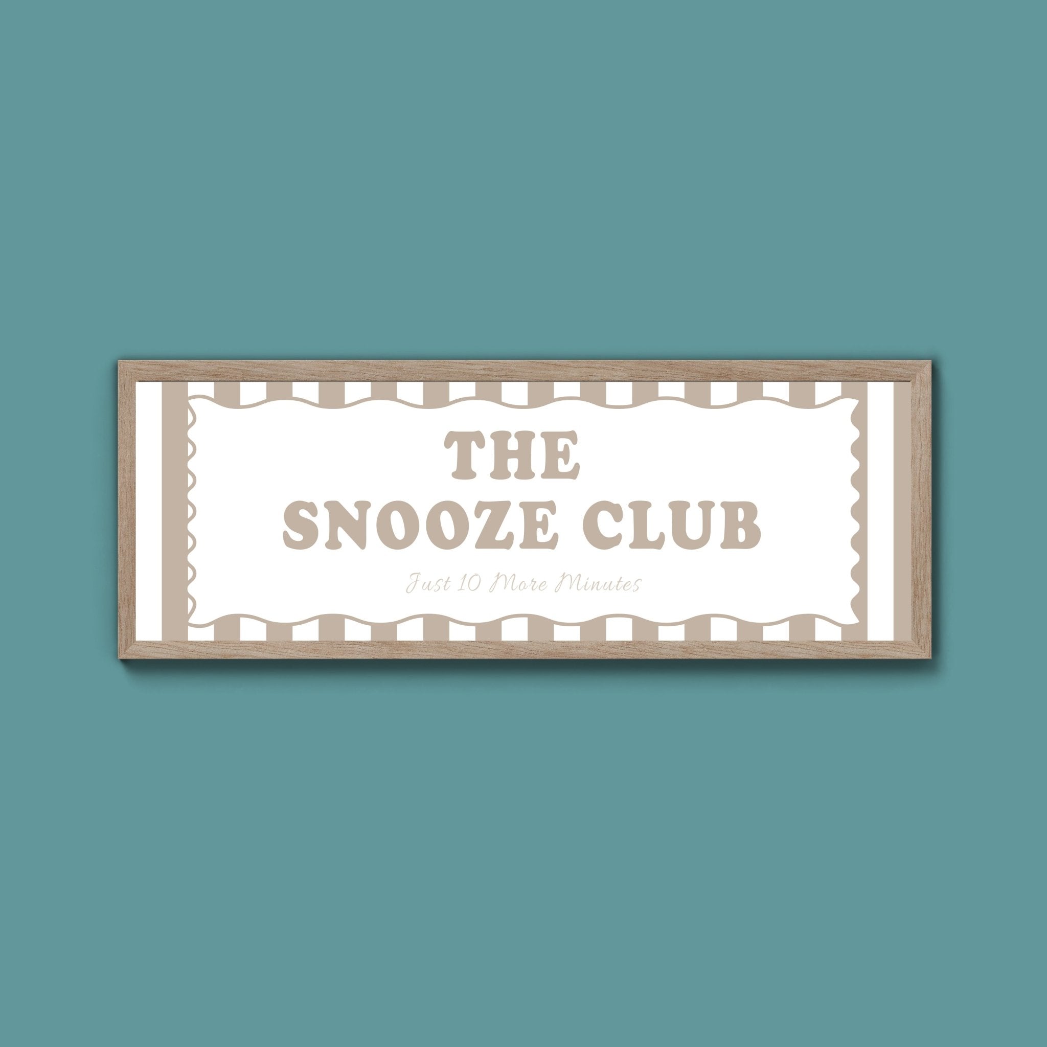 The Snooze Club Framed Print (New Style) - Above The Door