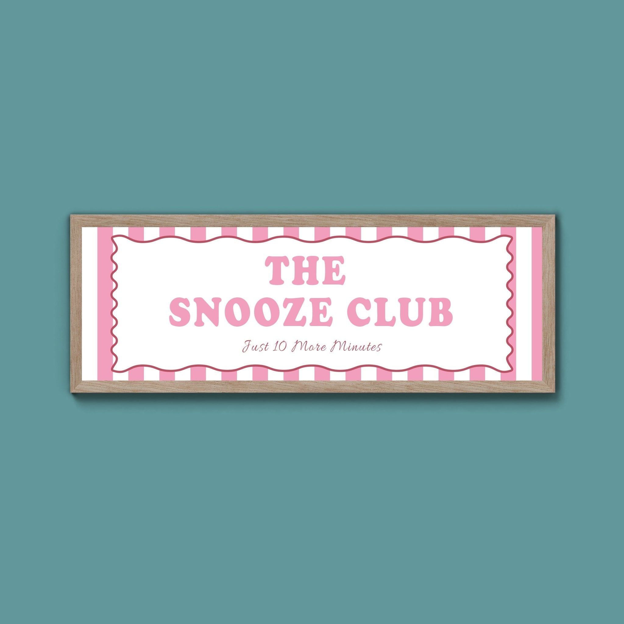 The Snooze Club Framed Print (New Style) - Above The Door