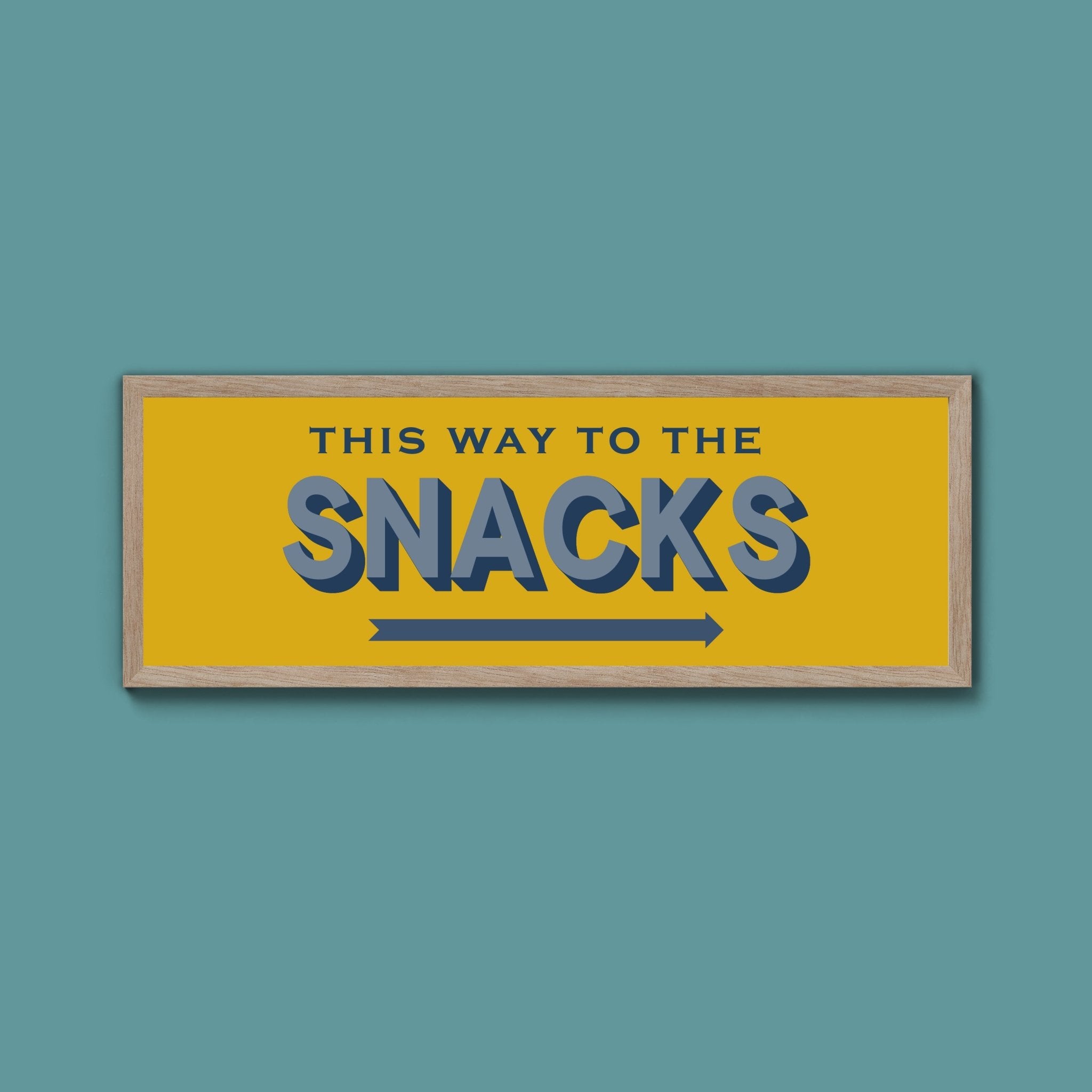 This Way To The Snacks Framed Print (New Style) - Above The Door