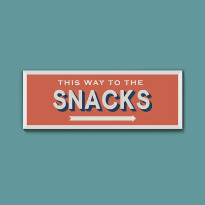 This Way To The Snacks Framed Print (New Style) - Above The Door