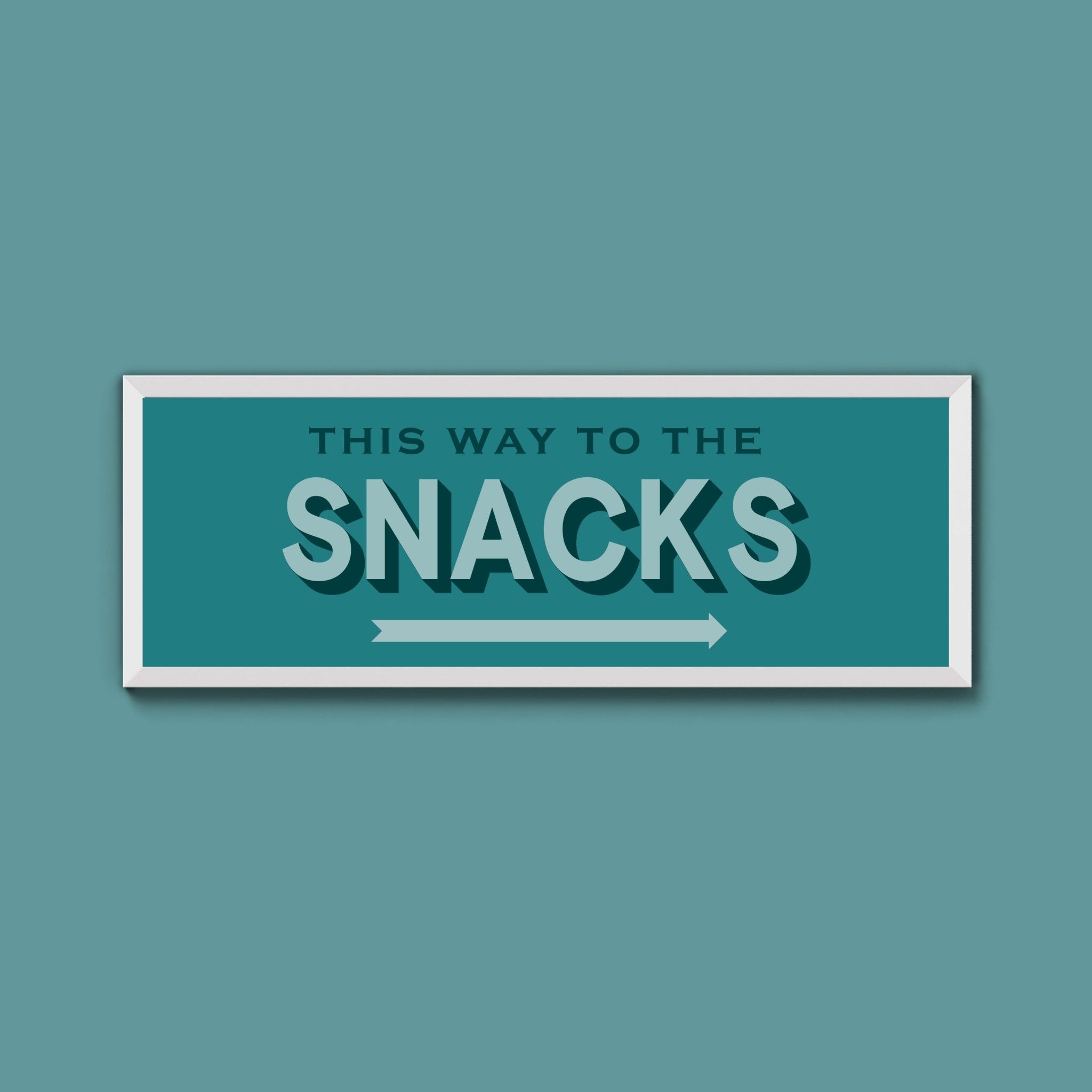 This Way To The Snacks Framed Print (New Style) - Above The Door