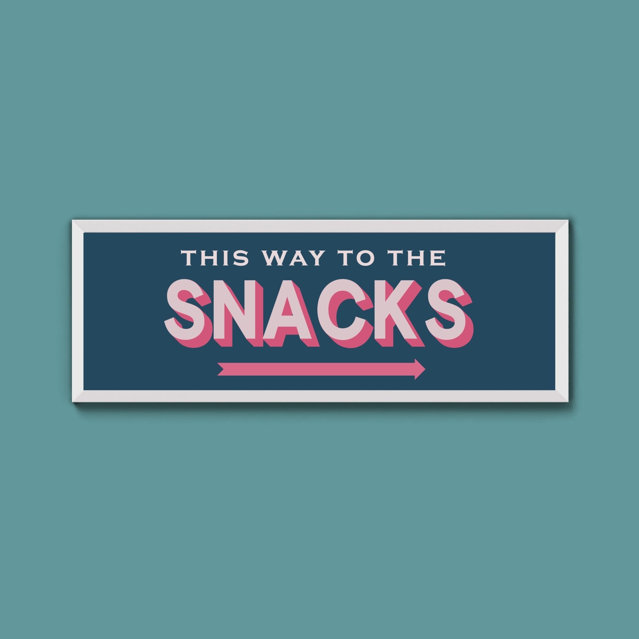 This Way To The Snacks Framed Print (New Style) - Above The Door
