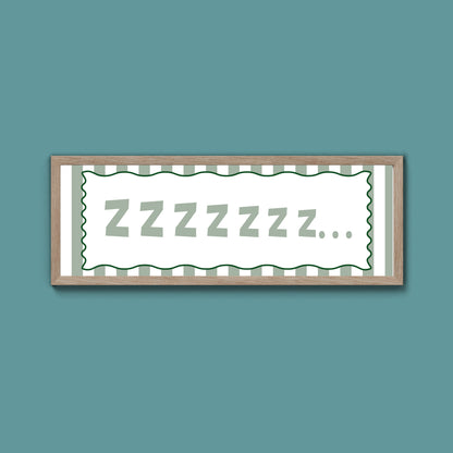 Snooze Zzzzz Framed Print