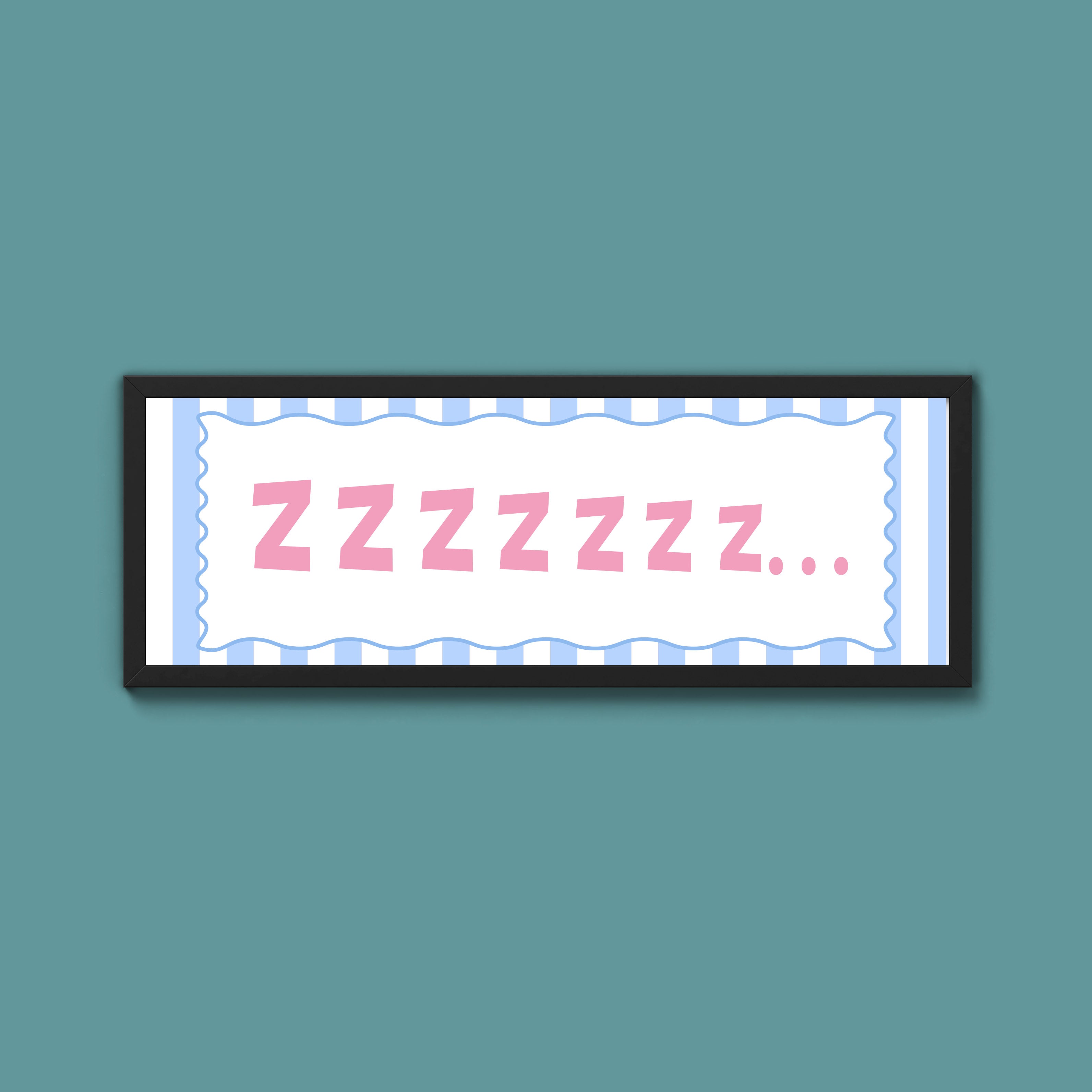 Snooze Zzzzz Framed Print
