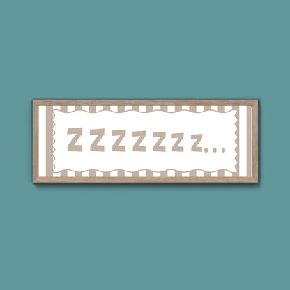 Snooze Zzzzz Framed Print