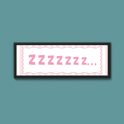 Snooze Zzzzz Framed Print