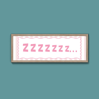 Snooze Zzzzz Framed Print