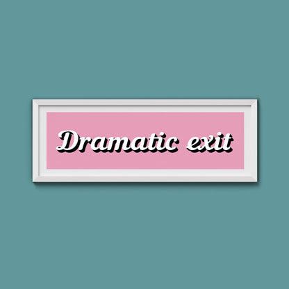 Dramatic Exit Framed Print (New Style)