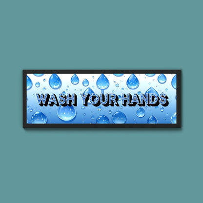 Wash Your Hand Framed Print (New Style) - Above The Door
