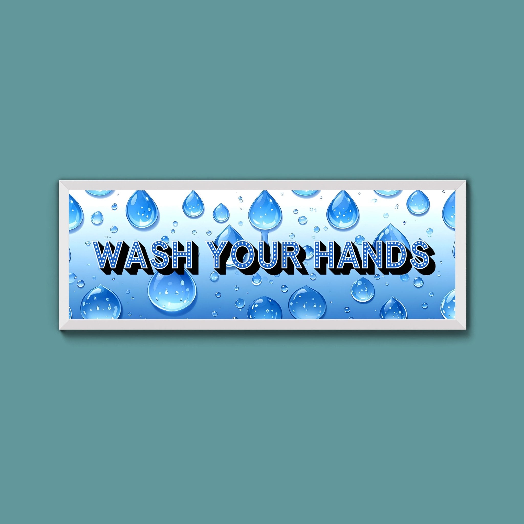 Wash Your Hand Framed Print (New Style) - Above The Door
