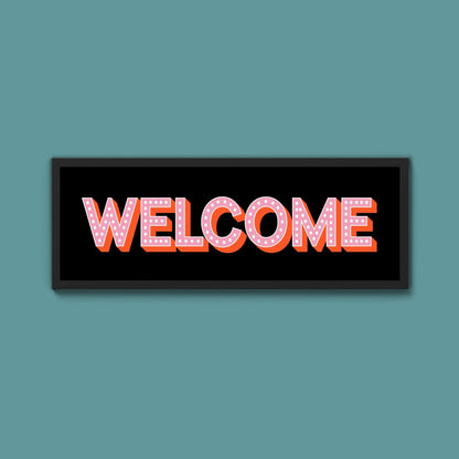 Welcome Framed Print (New Style) - Above The Door