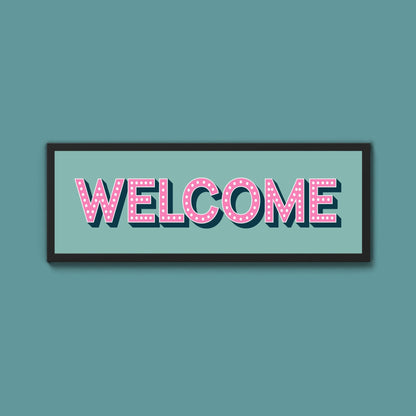 Welcome Framed Print (New Style) - Above The Door