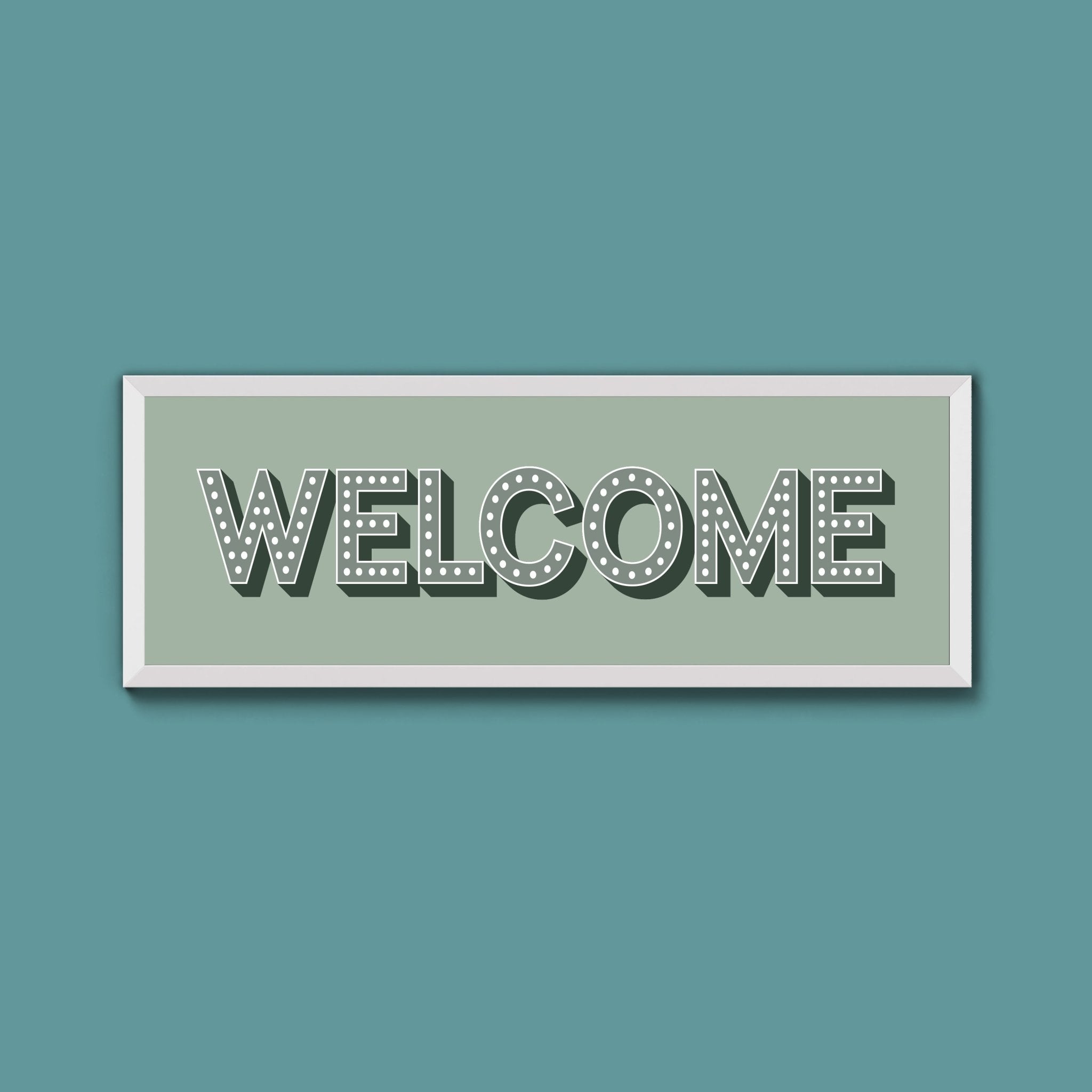 Welcome Framed Print (New Style) - Above The Door