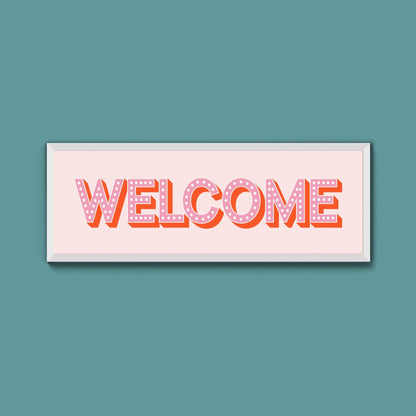 Welcome Framed Print (New Style) - Above The Door