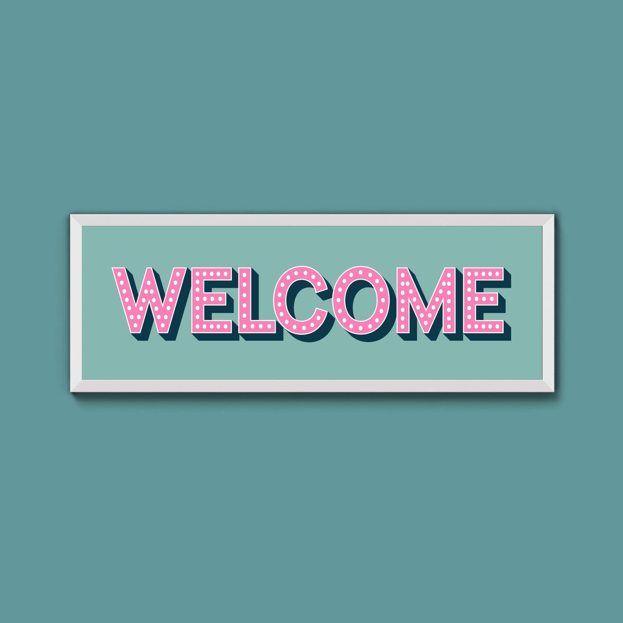 Welcome Framed Print (New Style) - Above The Door