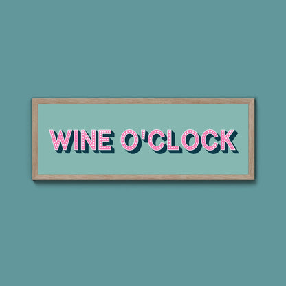 Wine O'Clock Framed Print (New Style) - Above The Door
