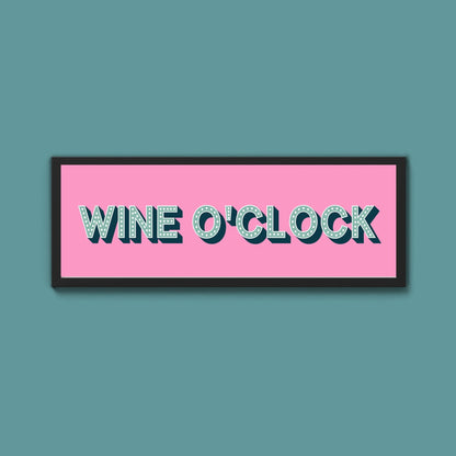 Wine O'Clock Framed Print (New Style) - Above The Door