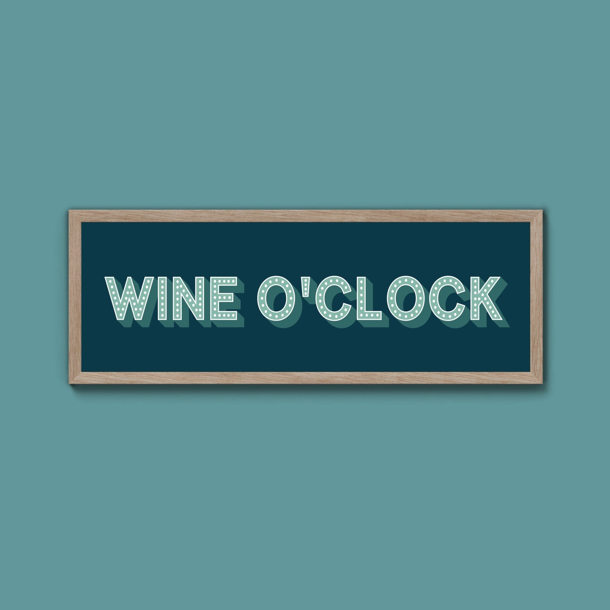 Wine O'Clock Framed Print (New Style) - Above The Door