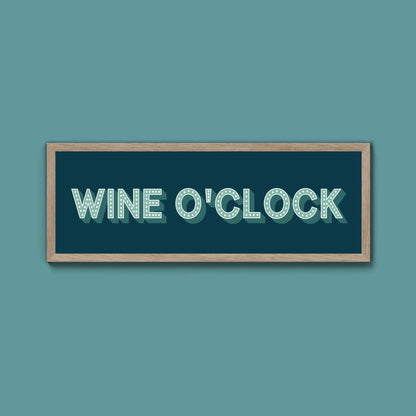 Wine O'Clock Framed Print (New Style) - Above The Door