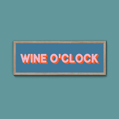 Wine O'Clock Framed Print (New Style) - Above The Door