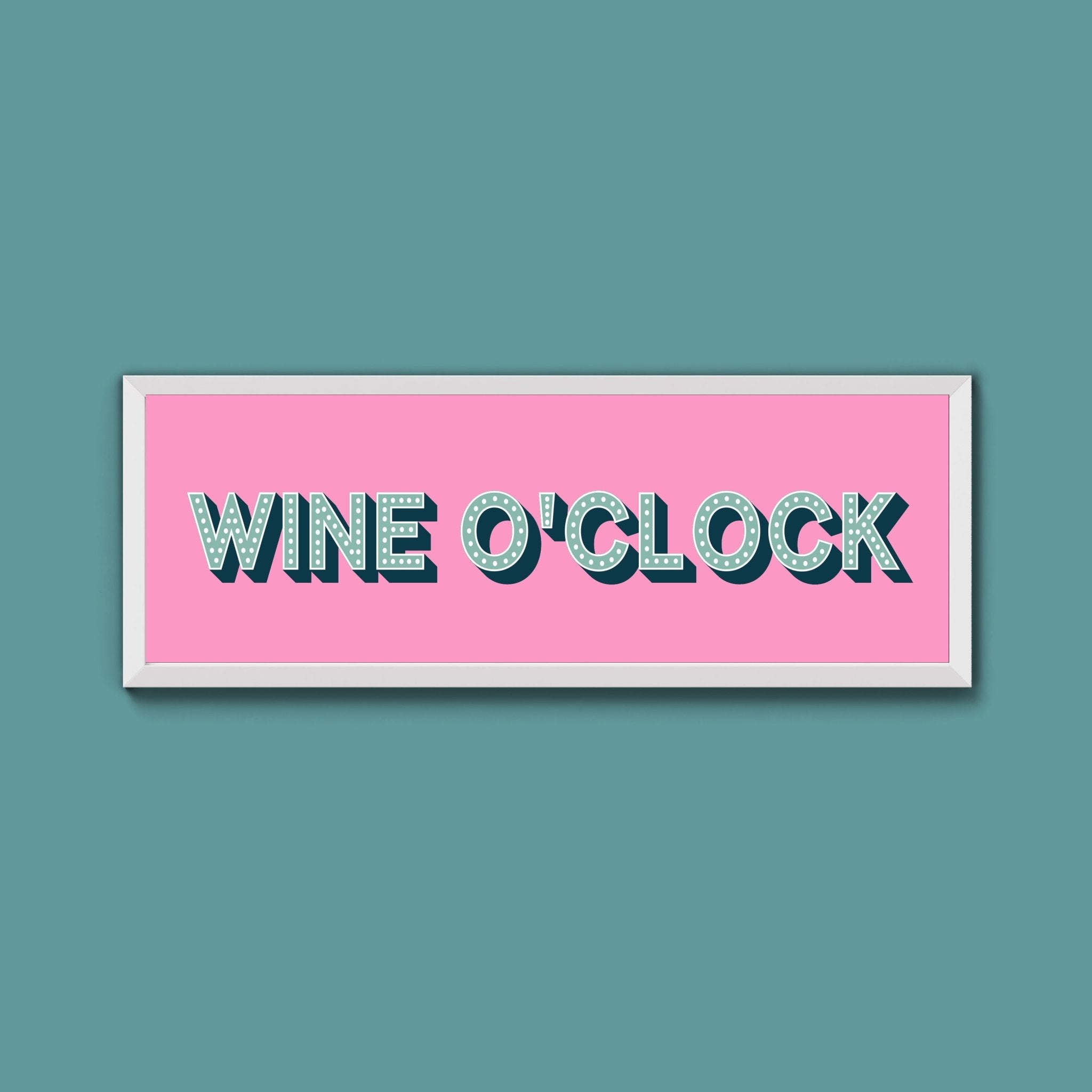 Wine O'Clock Framed Print (New Style) - Above The Door
