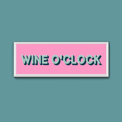 Wine O'Clock Framed Print (New Style) - Above The Door