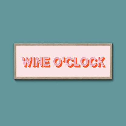 Wine O'Clock Framed Print (New Style) - Above The Door